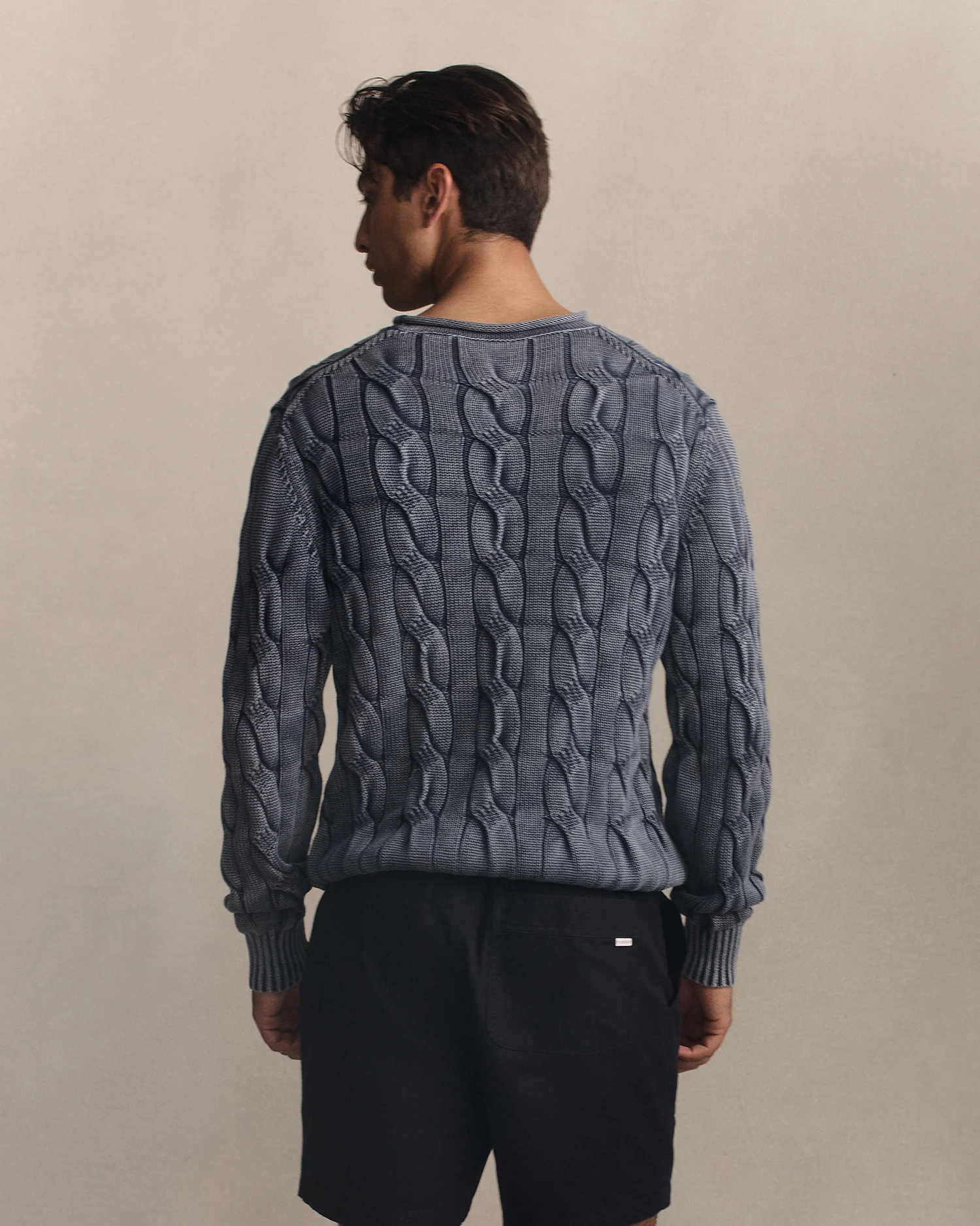 Yachtie Cable Sweater - Navy - Image 3