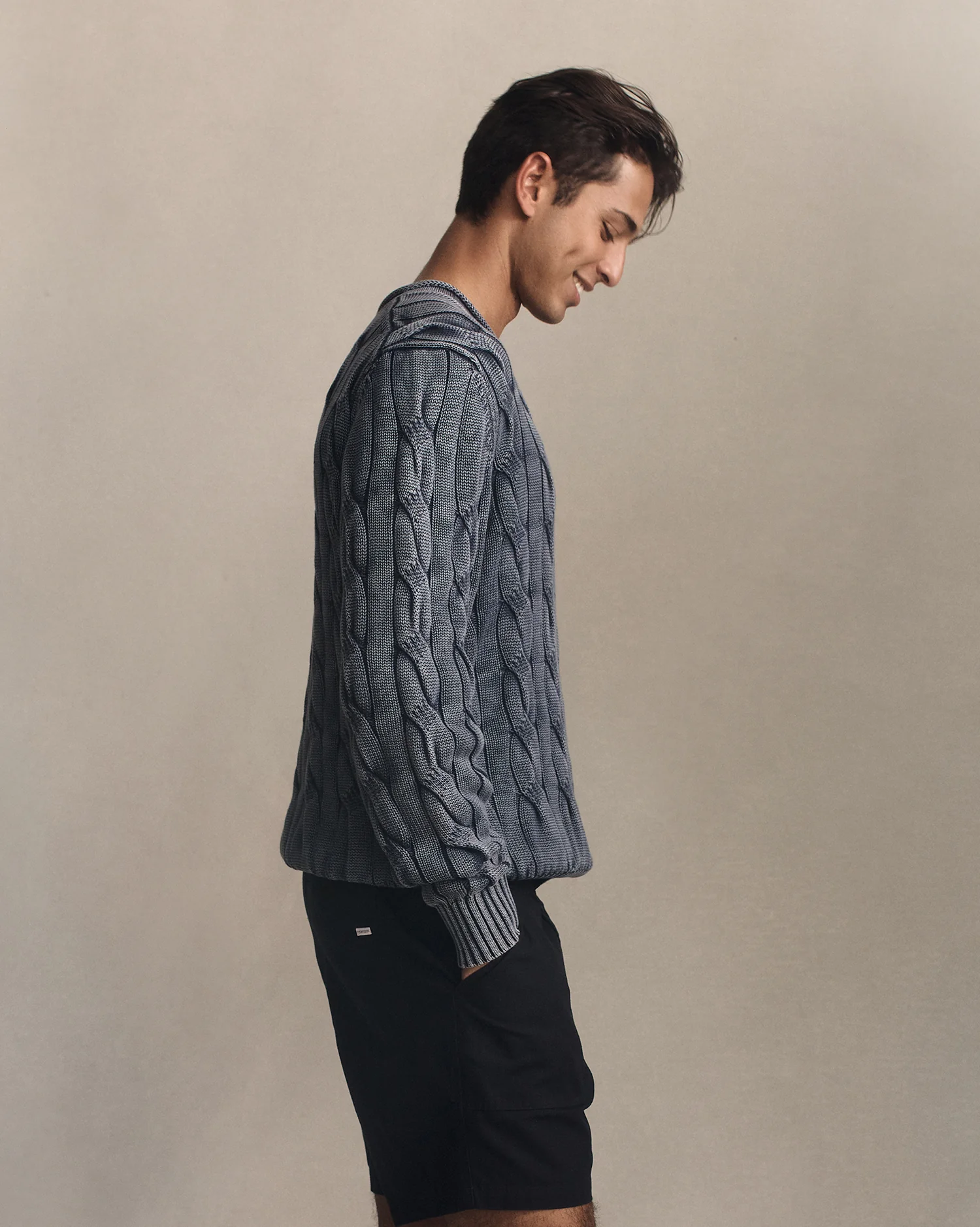 Yachtie Cable Sweater - Navy - Image 4